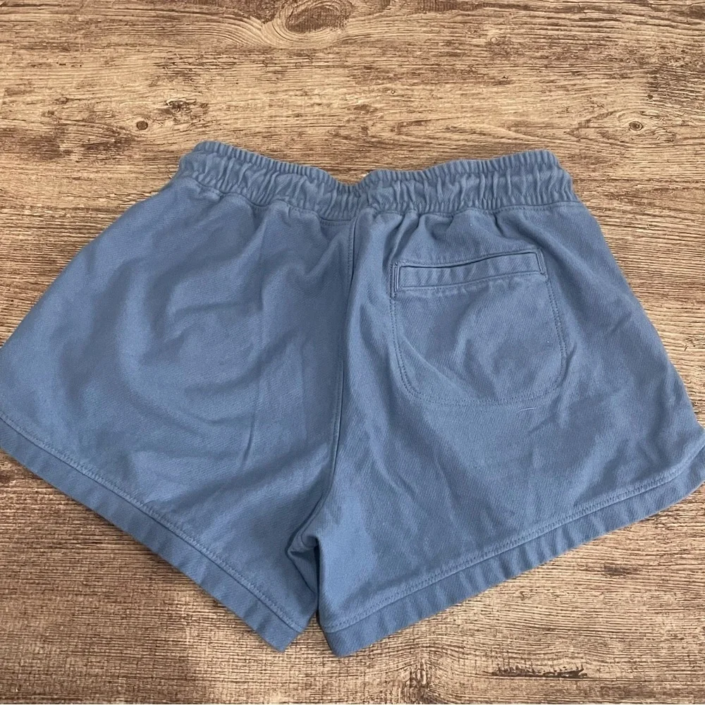 Athleta Girl Elastic Waist Front Tie Blue Shorts Size 12